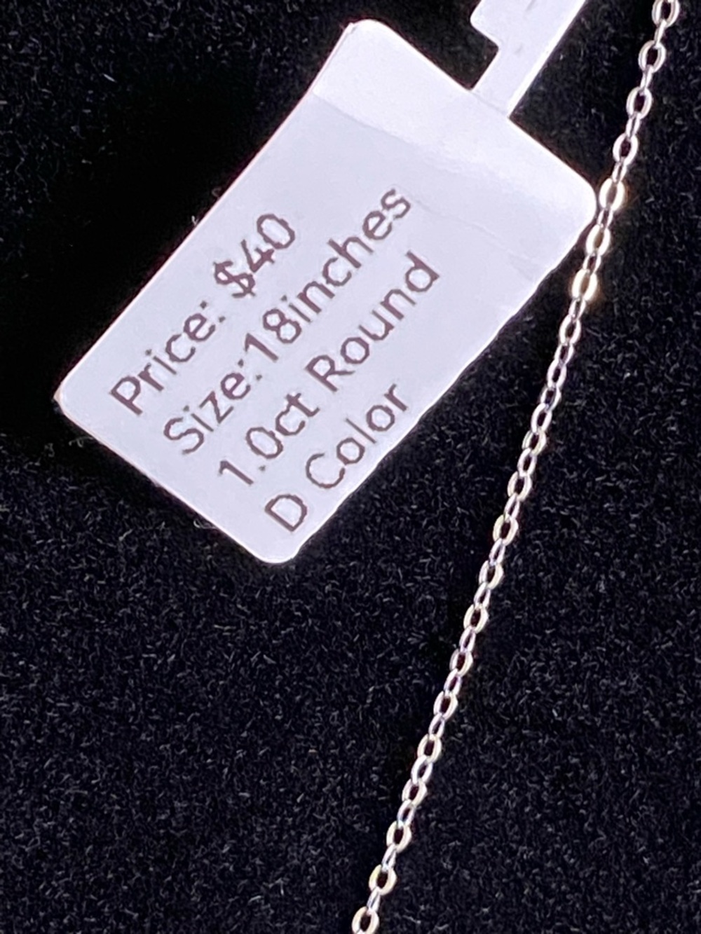 Classic 1 Carat Solitaire Moissanite Pendant Necklace in Silver - Picture 6 of 6